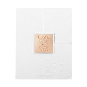 FO'AH - Collection Mémoires d'une Palmeraie - 08 edle weiße Verpackung mit roségoldenem Emblem elegant gestaltet