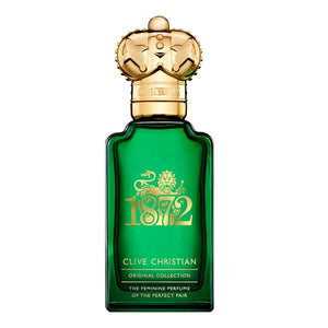 Clive Christian - 1872 for women Parfumflakon in tiefgrün mit luxuriösem goldenem Verschluss und filigraner Prägung