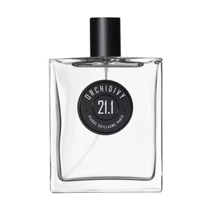 Pierre Guillaume - Orchidivy No.21.1 Parfumflakon in klarer Glasoptik mit schwarzem Verschluss und rundem Etikett