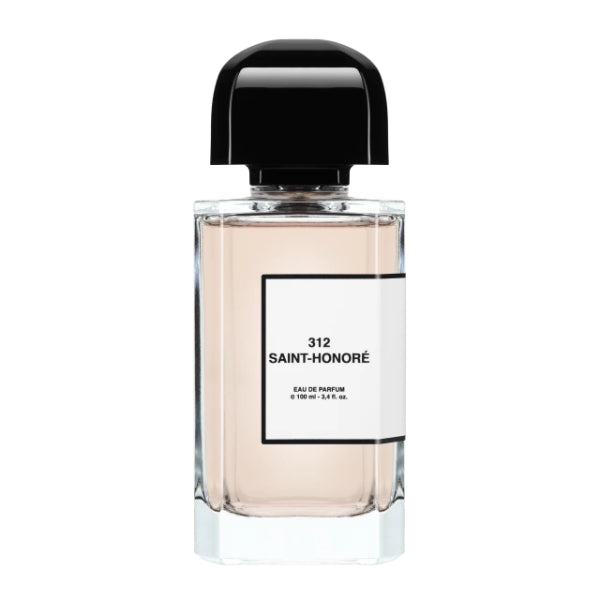 bdk Parfums - La Collection Parisienne - 312 Saint-Honoré Parfumflakon mit klarem Glas und schwarzem Deckel vor weißem Hintergrund