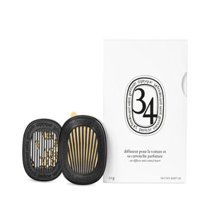 Diptyque - 34 Boulevard Saint Germain - Car Diffusor + Capsule mit stilvollem Design und Duftkapsel für das Auto
