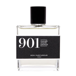 Bon Parfumeur - Les Classiques - 901 Parfumflakon mit klarem Glas und schwarzem Etikett vor weißem Hintergrund