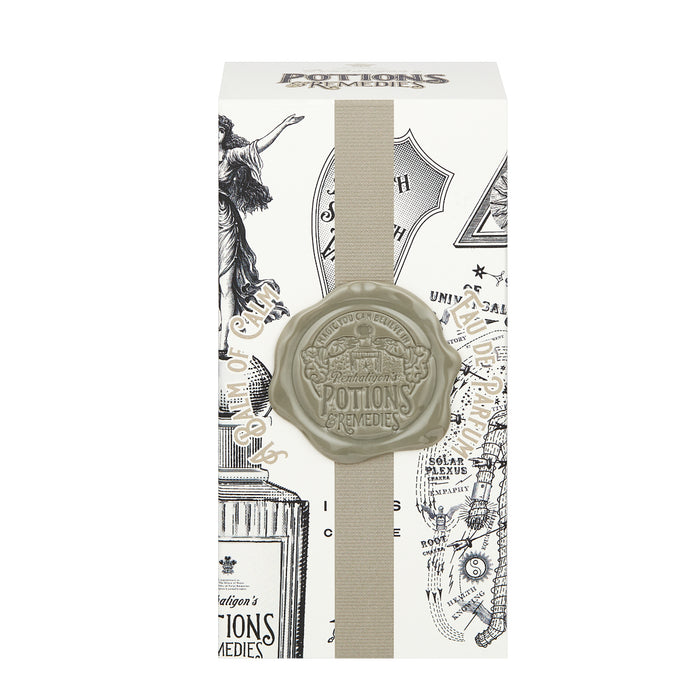 Penhaligon's - Potions & Remedies - A Balm of Calm elegante Verpackung mit Siegel und Vintage-Illustrationen in Beige und Schwarz