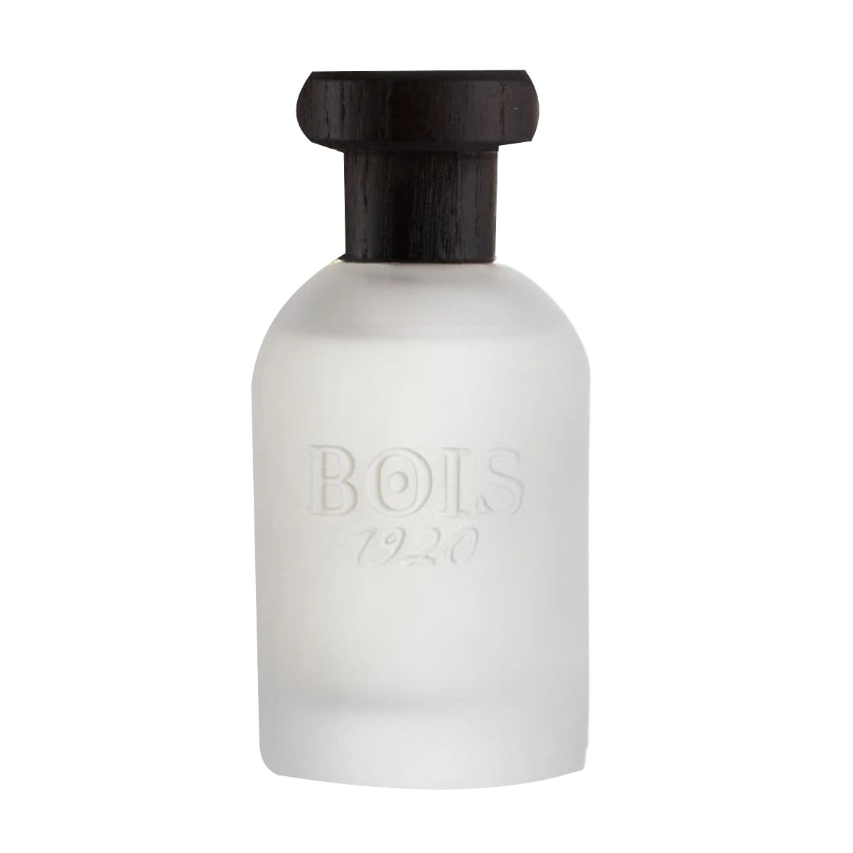Bois 1920 - Agrumi Amari di Sicilia Parfumflakon mit matter Glasflasche und dunklem Holzverschluss vor weißem Hintergrund