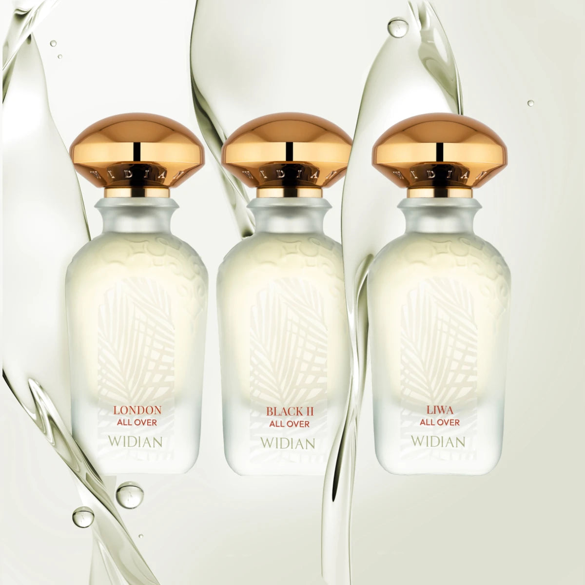 Widian - Liwa - All Over Body Spray in mattierter Flasche mit goldenem Verschluss und floral-rauchigem Design