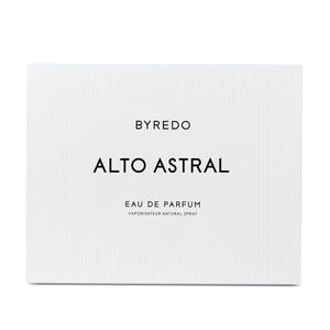 Byredo - Alto Astral Verpackung in schlichtem Weiß mit klarer Typografie und edlem, minimalistischen Design