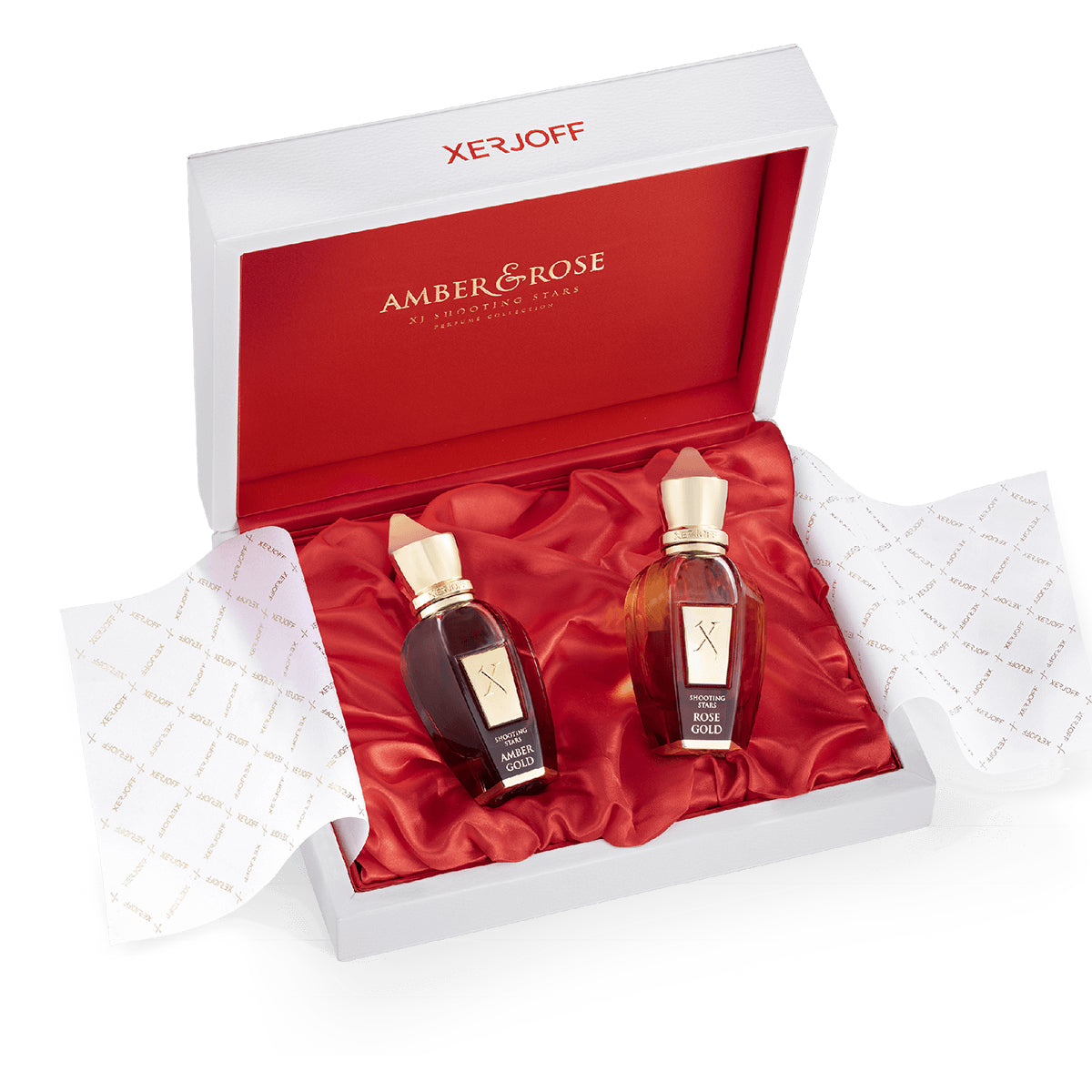 Xerjoff - Shooting Stars - Amber Gold & Rose Gold Set mit zwei edlen Parfumflakons in luxuriöser Geschenkbox