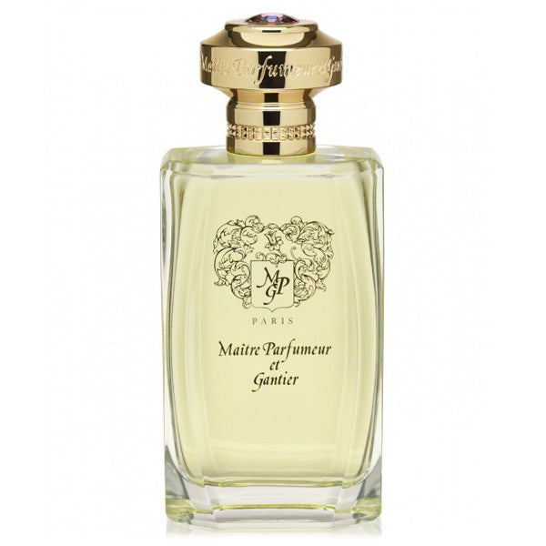 Maître Parfumeur et Gantier - Soie Rouge Parfumflakon mit goldenem Verschluss und filigranem Ornament auf Glasflasche