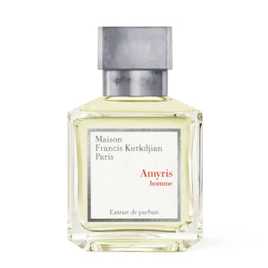 Maison Francis Kurkdjian Paris - Amyris Homme - Extrait de Parfum mit klarem Flakon und silbernem Verschluss vor weißem Hintergrund