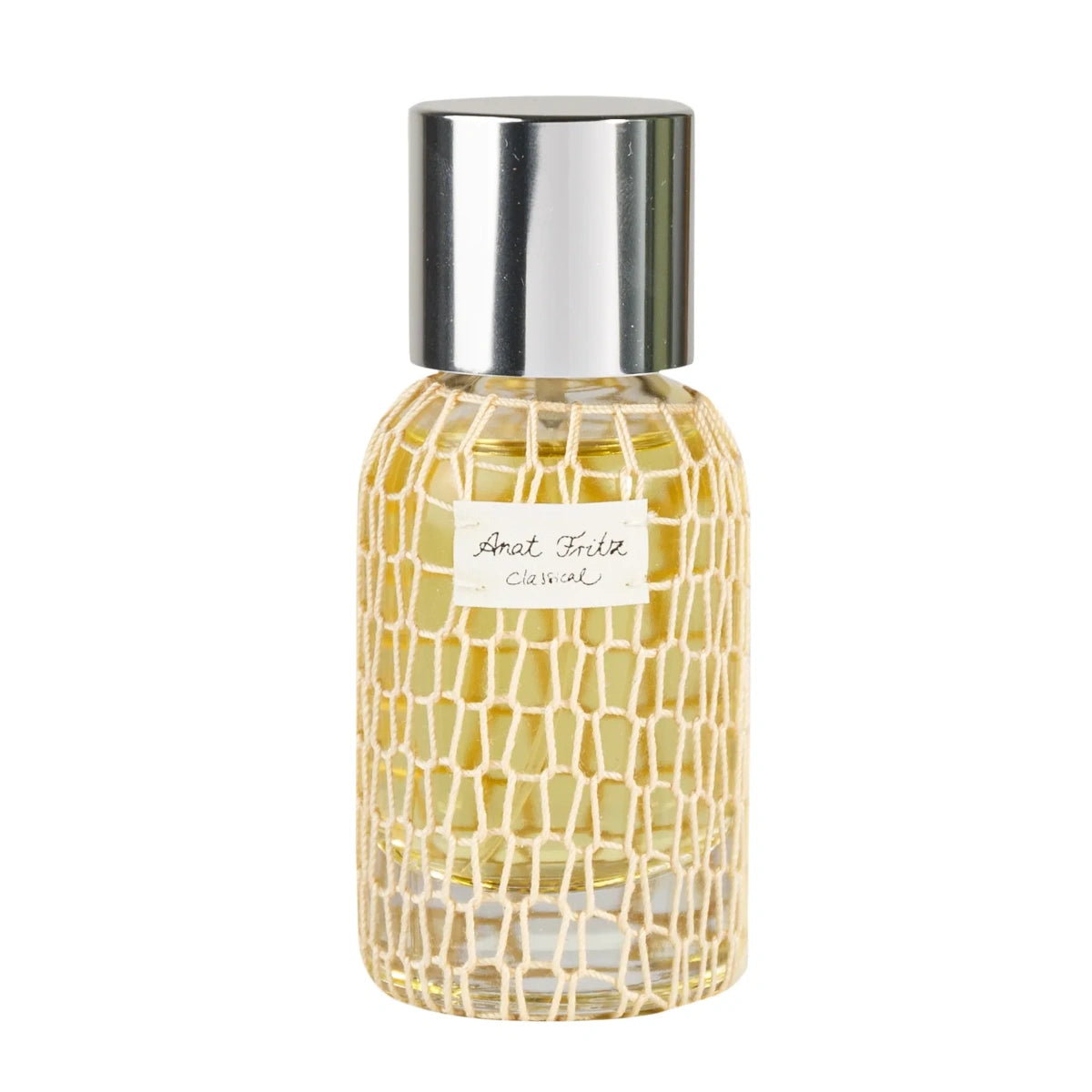 Anat Fritz - Anat Fritz - Classical Parfumflakon mit silbernem Deckel und feiner Netzstruktur auf klarem Glas