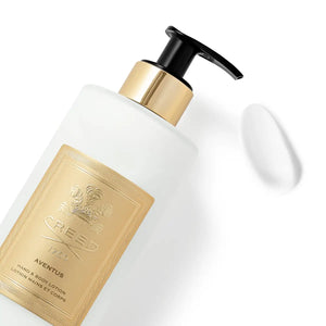 Creed - Aventus - Hand & Body Lotion mit goldfarbenem Label und schwarzer Pumpe für leichte, pflegende Anwendung