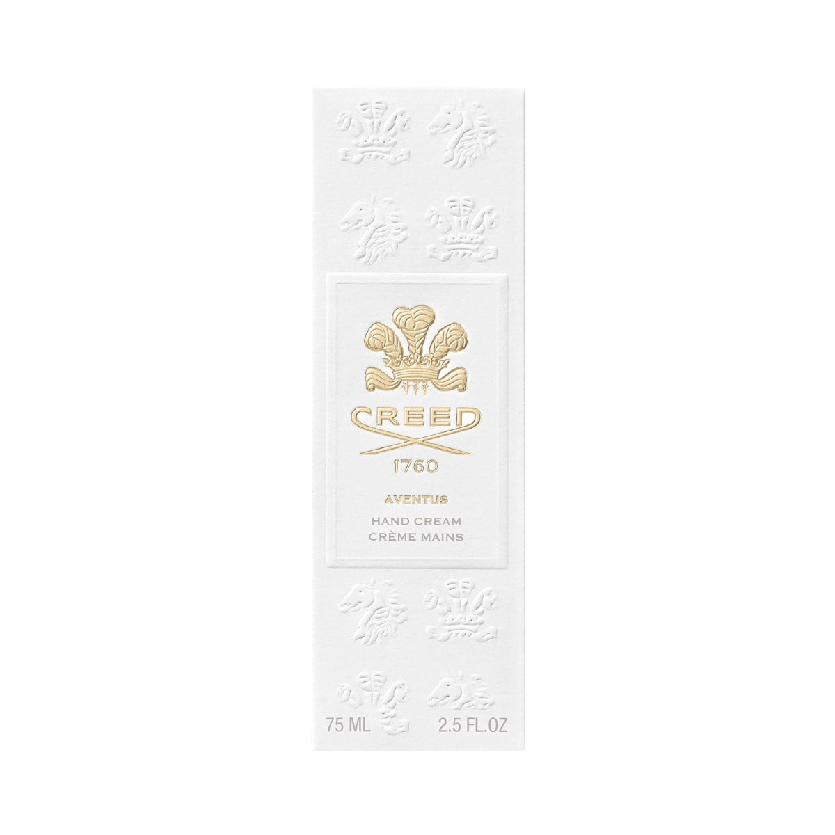 Creed - Aventus - Hand Cream weiße Verpackung mit goldfarbenem Logo und feiner Prägung für geschmeidige Hautpflege