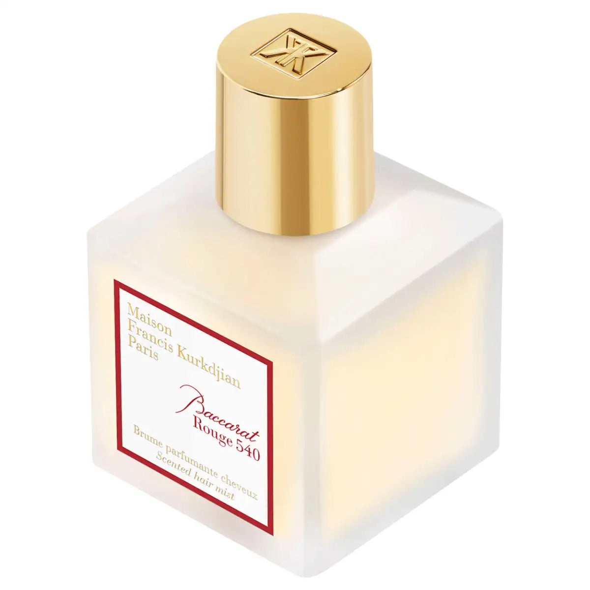 Maison Francis Kurkdjian Paris - Baccarat Rouge 540 - Hair Mist in milchweißem quadratischem Flakon mit goldenem Verschluss
