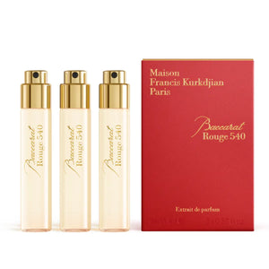 Maison Francis Kurkdjian Paris - Baccarat Rouge 540 Extrait de Parfum - Refill mit drei goldenen Zerstäubern und rotem Etui