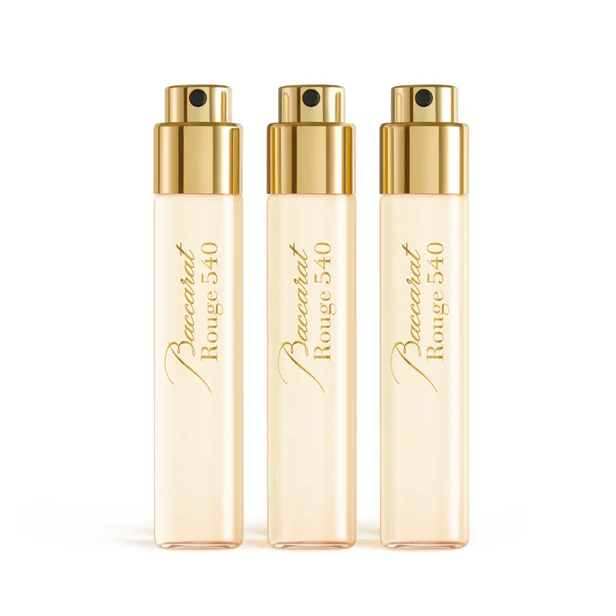 Maison Francis Kurkdjian Paris - Baccarat Rouge 540 Extrait de Parfum - Refill mit drei eleganten Zerstäubern in goldweißem Design