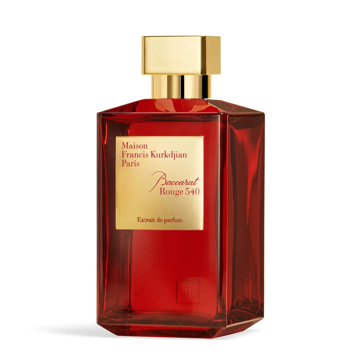 Maison Francis Kurkdjian Paris - Baccarat Rouge 540 - Extrait de Parfum in elegant rotem Glas mit goldenem Deckel und Etikett