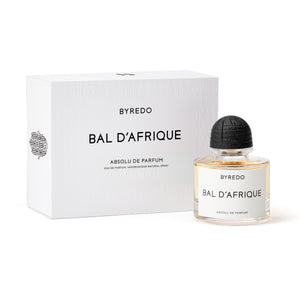 Byredo - Bal d'Afrique - Absolu de Parfum mit klarem Flakon und schwarzem, geriffeltem Holzverschluss in minimalistischer Verpackung