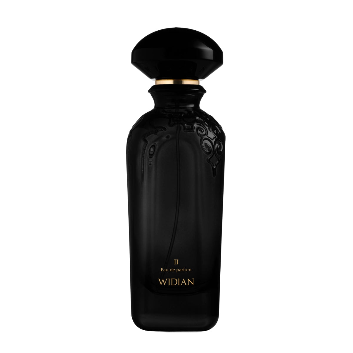 Widian - Black Collection - Black II - Eau de Parfum in flasche mit dunklem, elegantem Design und goldfarbenen Akzenten