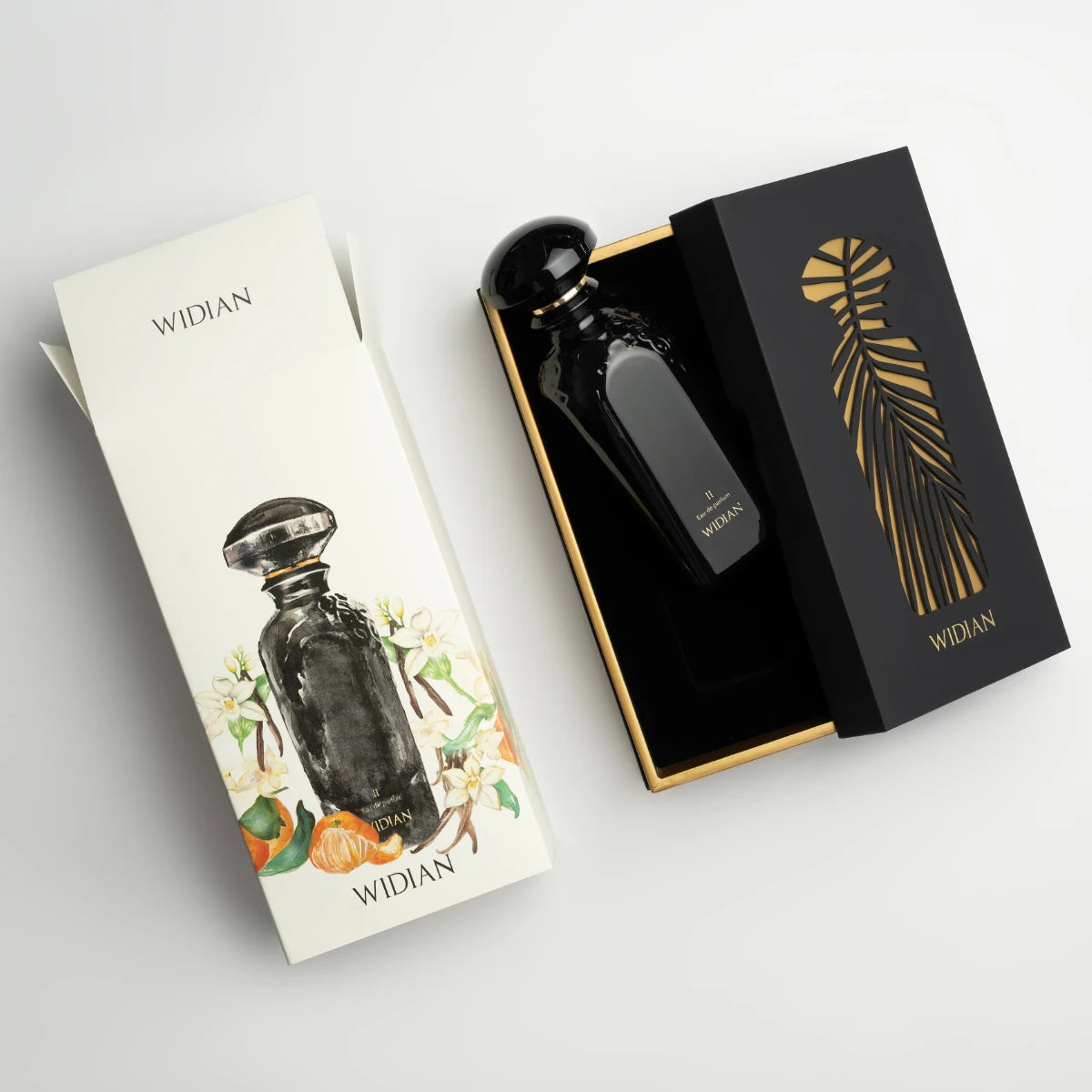 Widian - Black Collection - Black II - Eau de Parfum mit elegantem schwarzem Flakon und edler Geschenkbox in Schwarz und Gold