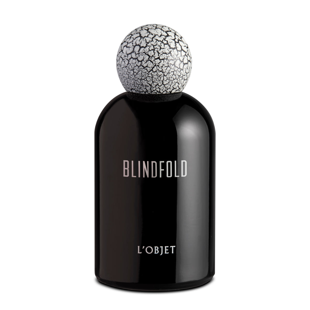 L'Objet - Blindfold Eau de Parfum mit elegantem schwarzem Flakon und kunstvoll marmoriertem Verschluss für sinnliche Momente