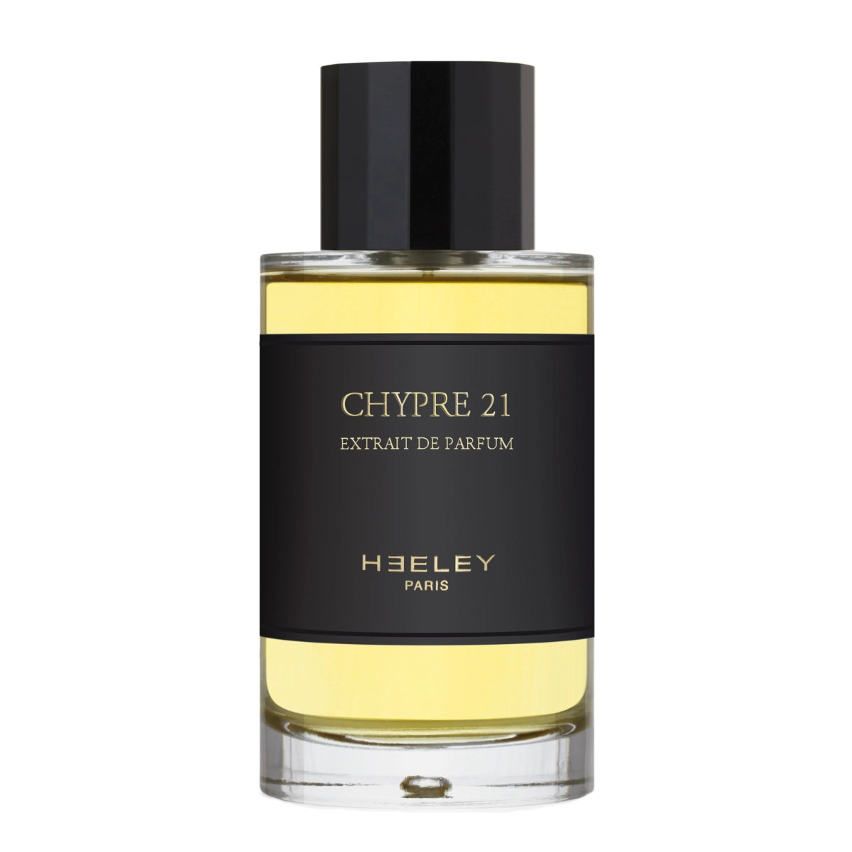 Heeley - Chypre 21 - Extrait de Parfum Parfumflakon mit schwarzem Etikett und goldenem Schriftzug in elegant schlichter Gestaltung