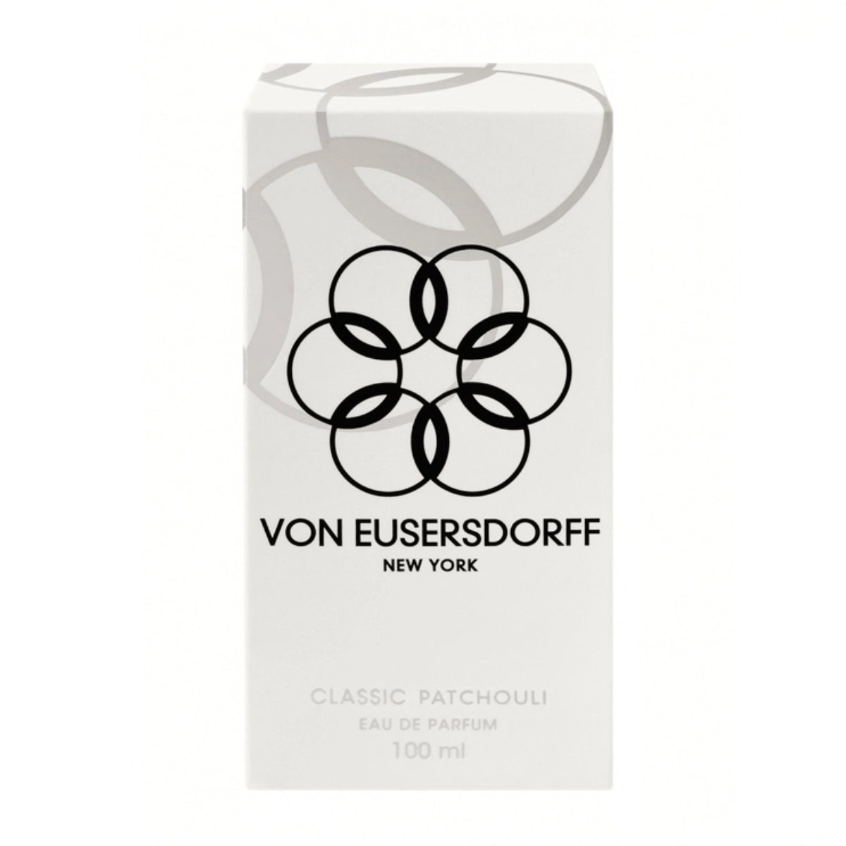 Von Eusersdorff - Classic Patchouli Verpackung in schlichtem Weiß mit schwarzem Logo und klarer Typografie