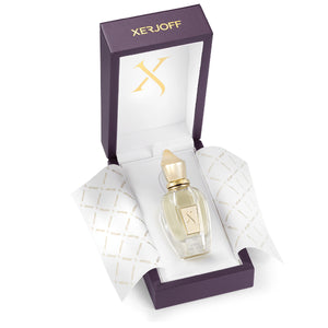Xerjoff - Shooting Stars - Cruz del Sur II im edlen violetten Etui mit goldfarbenem Logo und transparentem Parfumflakon