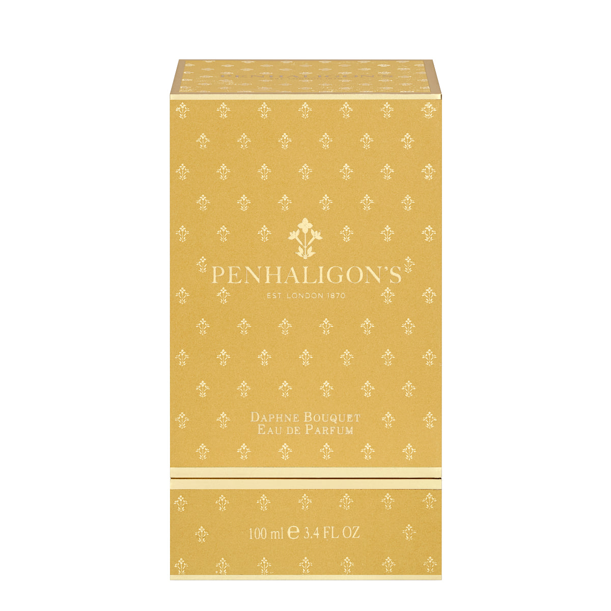 Penhaligon's - British Tales - Daphne Bouquet Verpackung in elegantem Goldton mit feinem Muster und edler Schriftgestaltung