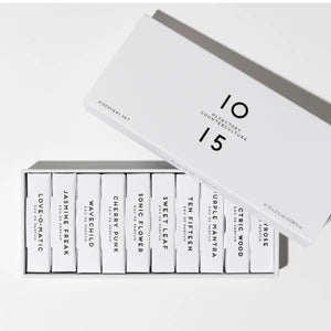 Room 1015 - Discovery Kit mit zehn verschiedenen Parfümproben in elegant reduziertem weißen Design