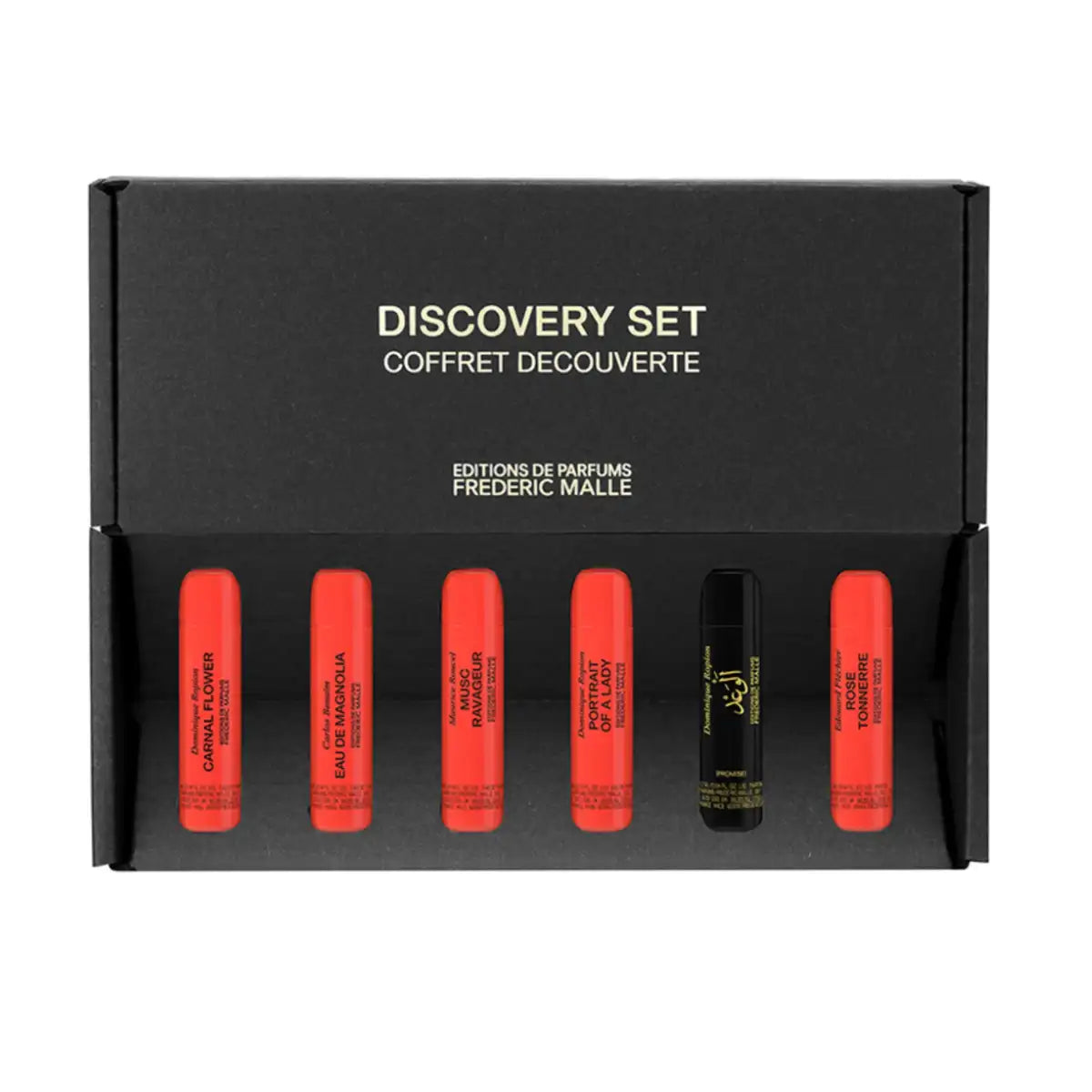 Frédéric Malle - Discovery Set - Magnetic mit sechs farblich markierten 1,2-ml-Trial-Duftflakons in schwarzer Box