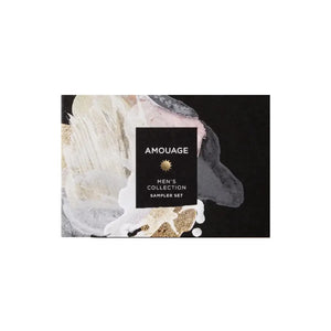 Amouage - Men's Collection - Discovery Set mit modernem abstrakten Design in Schwarz, Weiß und Gold auf Verpackung