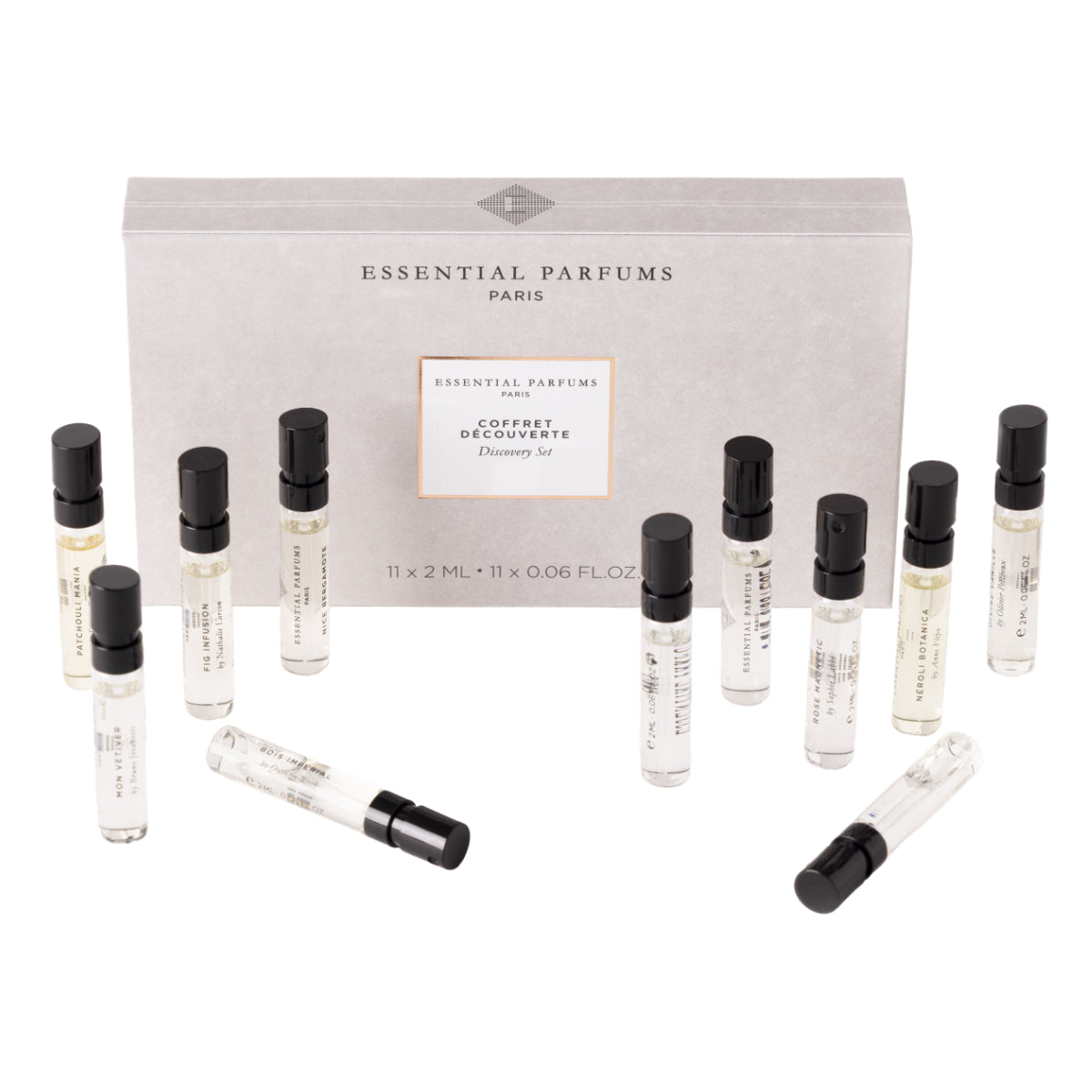 Essential Parfums - Discovery Set mit elf verschiedenen Eau de Parfum Miniaturen zum Entdecken der Duftfamilien