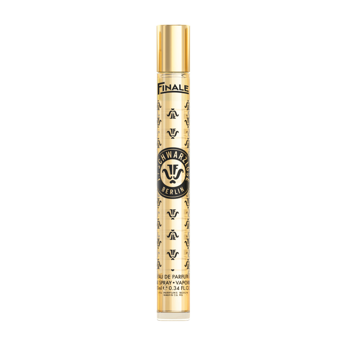 J.F. Schwarzlose Berlin - Finale Parfumroller in elegantem Goldton mit Logo und feiner Verzierung vor weißem Hintergrund