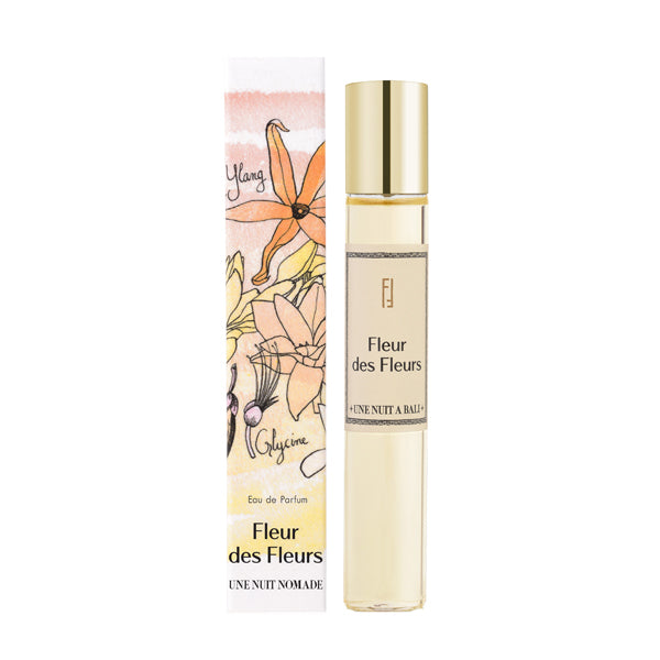 Une Nuit Nomade - Une Nuit a Bali - Fleur des Fleurs Flakon mit goldfarbenem Verschluss und filigranem floralen Design