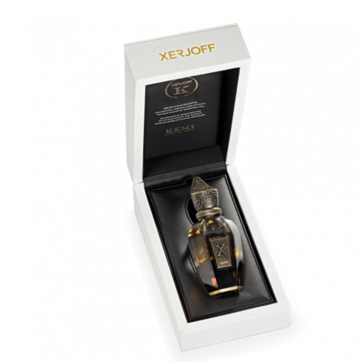 Xerjoff - K Collection - Hayat Parfumflakon in dekorativer Box mit kunstvoll verziertem Verschluss und dunkelgoldenem Design
