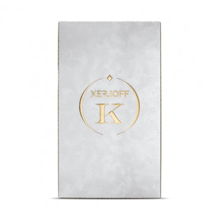 Xerjoff - K Collection - Jãbir edle Verpackung mit dezentem Goldprägung und minimalistischer silbergrauer Oberfläche