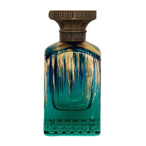 Anfas - Fosol Collection - Jannah zeigt kobaltblauen Flakon mit antik anmutendem bronzefarbenem Verschluss und dekorativen Details