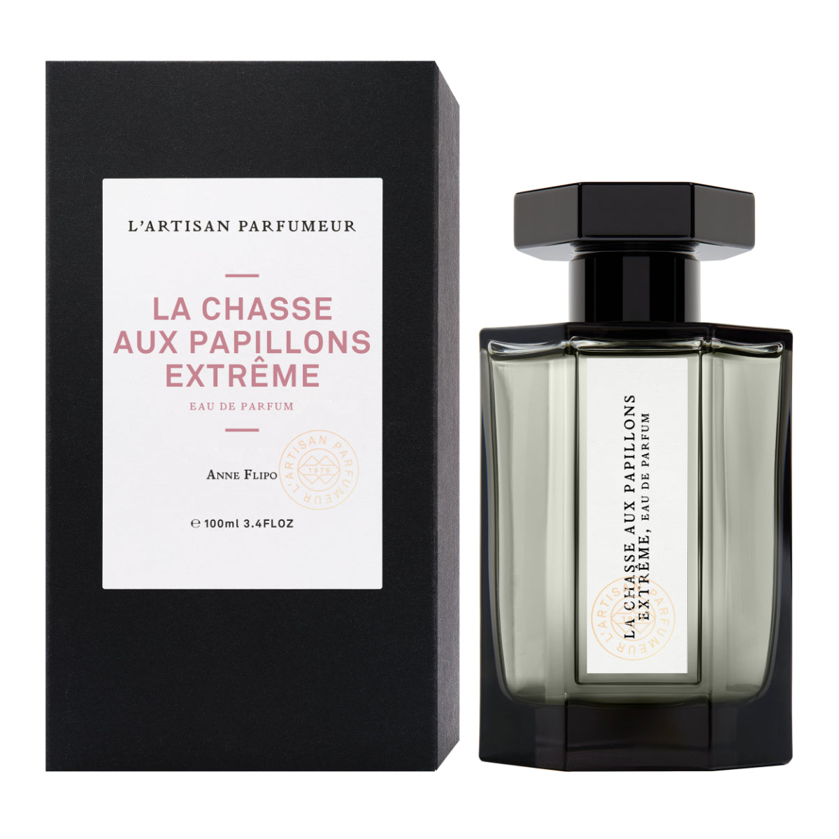 L'Artisan Parfumeur - La Collection - La Chasse Aux Papillons Extrême edler Flakon mit elegantem Design und schwarzer Verpackung