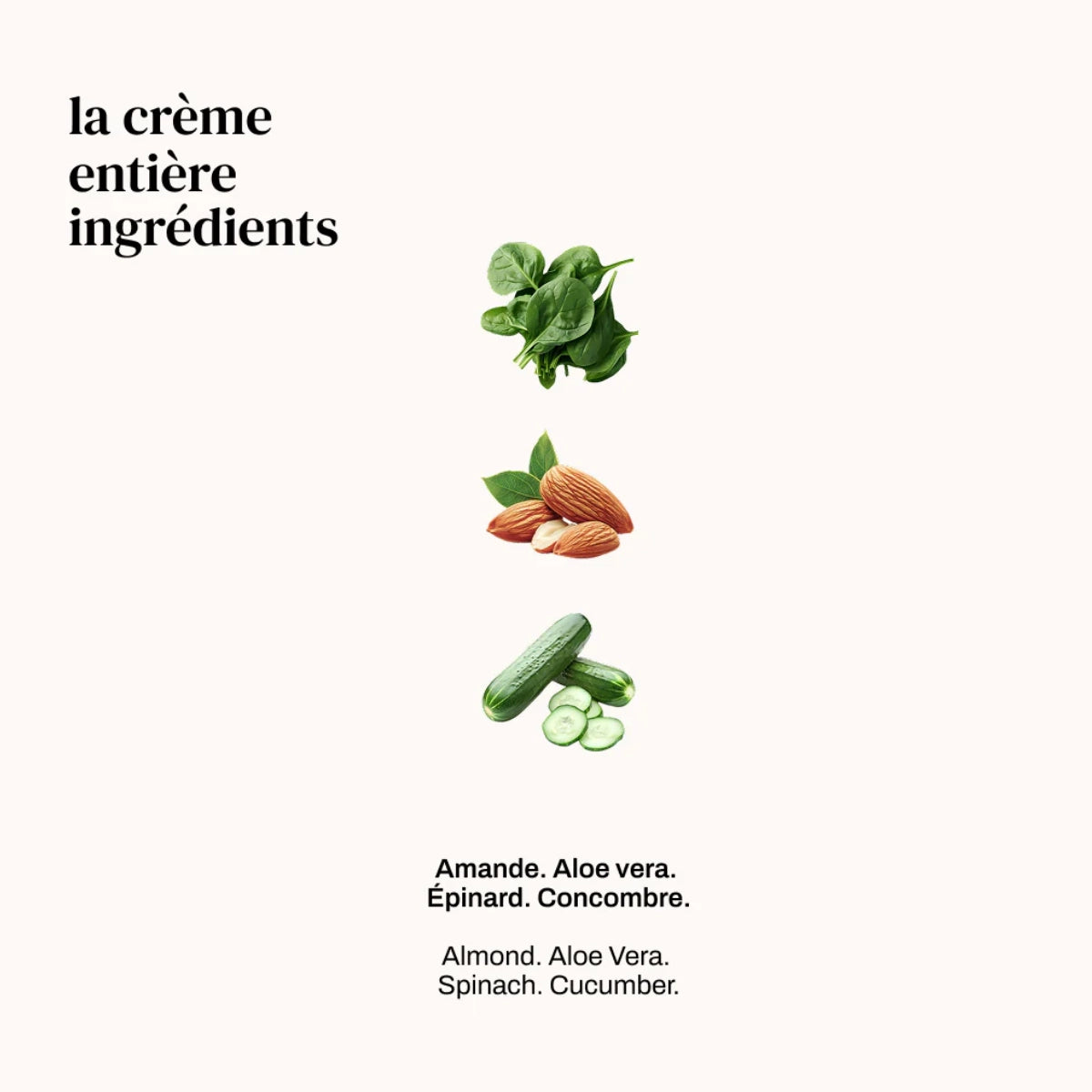 Versatile - La Crème Entière - Bodycream mit pflegenden Inhaltsstoffen wie Aloe vera, Spinat, Mandel und Gurke