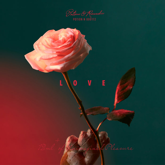 Penhaligon's - Potions & Remedies - Liquid Love zeigt eine zarte Rose vor dunklem Hintergrund mit rotem Lichtakzent