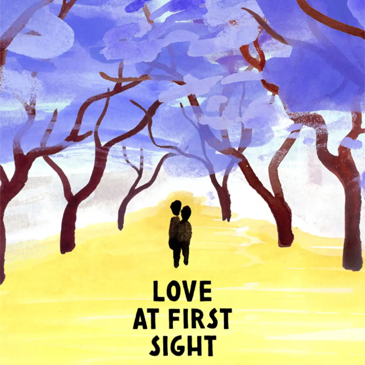 Une Nuit Nomade - Une Nuit au Cap - Love At First Sight zeigt malerische Jacaranda-Allee mit Paar im Frühlingstraum