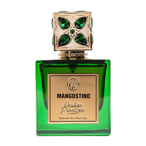 Christian Provenzano - Mangostino Parfumflakon in grünem Glas mit goldfarbenem Verschluss und elegantem Design