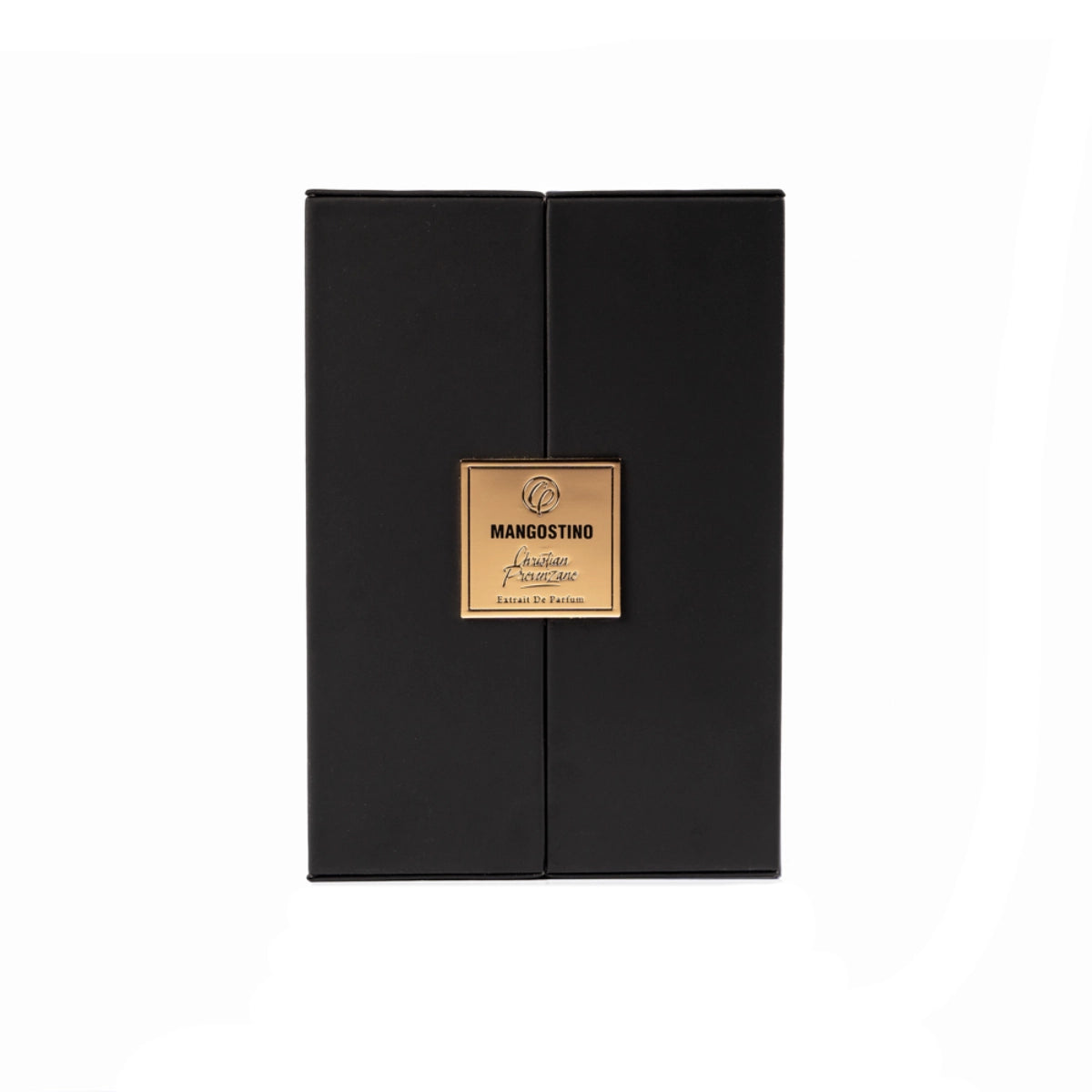 Christian Provenzano - Mangostino Geschenkbox in mattem Schwarz mit mittigem goldfarbenem Emblem und edlem Design
