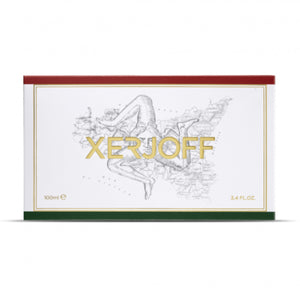 Xerjoff - XJ 1861 - Naxos Verpackung mit goldfarbenem Schriftzug und stilisierter Sizilien-Karte in Rot, Weiß und Grün
