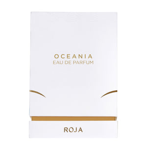 Roja Parfums - Oceania - Parfum weiße Verpackung mit goldener Schrift minimalistisch und edel gestaltet