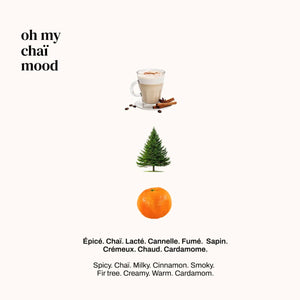 Versatile - Oh my Chaï Motiv mit Chai Latte, Tannenzweig und Clementine für warme Gewürzstimmung