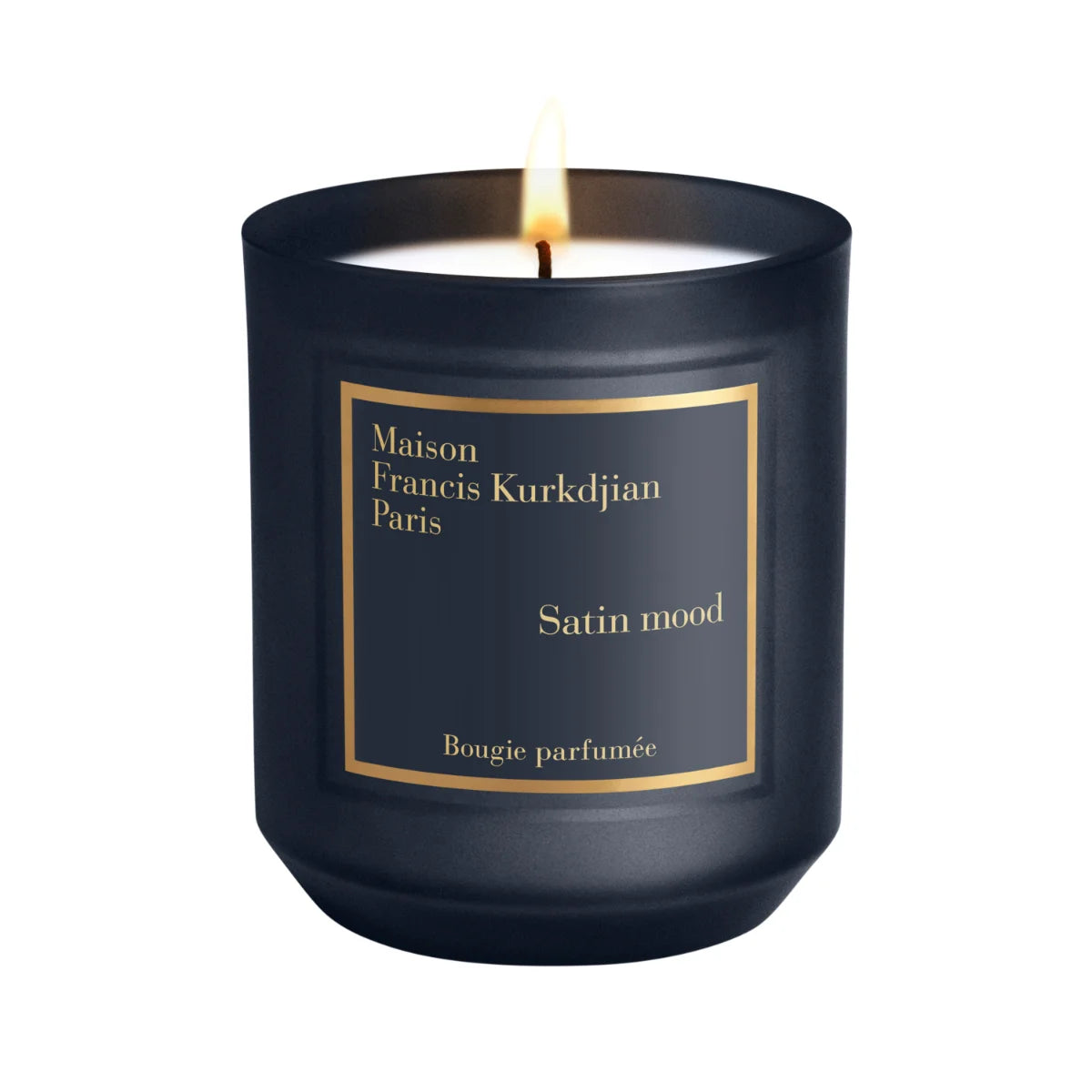 Maison Francis Kurkdjian Paris - Oud Satin Mood - Duftkerze im dunklen Glas mit sanft flackernder Flamme