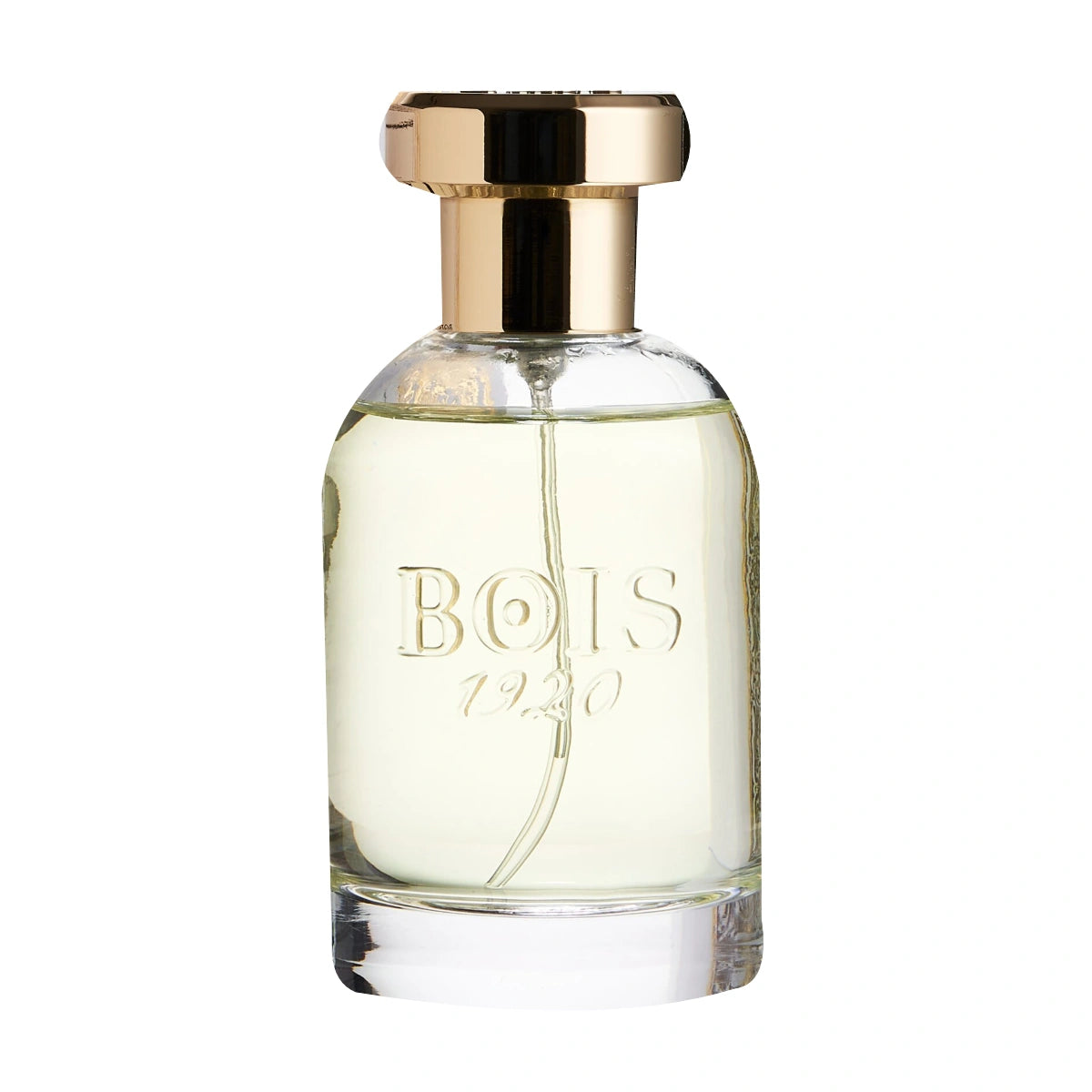 Bois 1920 - Trasparenti - Paranà Parfum in klarem Glas mit goldfarbenem Verschluss auf weißem Hintergrund