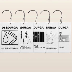 D.S. & Durga - Road Trip Hits - Car Fragrance Set mit fünf frischen Autodüften in minimalistischem Schwarz-Weiß-Design