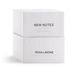New Notes - Contemporary Blend Collection - Rosa Limone minimalistische weiße Verpackung mit feiner Prägung und klarer Schrift